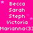 A static image with a bright pink background displays repeated text names and symbols in white pixelated font.