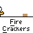 Pixelated character in yellow shirt holds brown box, with red spark and explosion effects