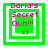 Green square icon with pink text 'Daria's Secret Club!!!' and smiley face, featuring animated white square overlay changes.