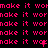 Pixelated pink text repeats across black background with minor variations in letter spacing and character alignment