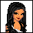 Pixel art buddy icon featuring a woman with long dark hair and a white top on the left, paired with pink heart-shaped text reading "Single N Lookin" on the right, plus a black section below with colorful text saying "Made at IconFun .com".