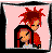 Pixel art of two characters on a pink background with black border; text "I LOVE YOU" in black and red letters.