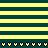 A static image with horizontal stripes in yellow, light green, and dark teal, featuring a pixelated row of small white shapes at the bottom.