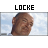 A static image of a person with light skin and short brown hair against a cloudy sky background, labeled 'LOCKE' in black text above the frame.