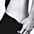 Black-and-white contact sheet of six animated frames showing a woman in a bikini top adjusting her clothing with visible text "Coolbuddy.com" on the right side.
