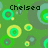 Green background with repeating circular patterns and two names in pixelated text at the top.