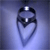 A pixelated blue and white icon with a rounded top and pointed bottom, featuring two horizontal dark bands and two bright white rectangular highlights.
