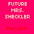 Pixelated text 'FUTURE MRS. CHECKLER' on bright pink background with red heart symbols below.