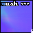 Pixelated icon with 'nush' text and three symbols on a purple gradient background, showing animation changes in the rightmost symbol across frames.