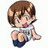 A pixelated anime-style character with brown hair and a blue-and-white outfit sits on the left side of a contact sheet, while the right side displays "Anime IM" text in white over black background.