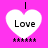 Four white heart-shaped icons on a bright pink background, each containing the word "Love" in black text and five small stars below it.