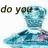 A static image of a blue-toned character with pink accents, repeated in six with text "do you" above each