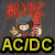 Pixelated AC/DC-themed buddy icon with red band logo, yellow 'AC/DC' text, and blue 'IS THE BEST' text over a dark background.
