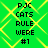 Green background with yellow diamond lattice pattern, black pixelated text repeating 'PJC CATS RULE WERE #1' in two vertical