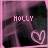 nine identical pink-toned images showing the name "MOLLY" above a heart symbol on a dark, smoky background