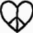 Black peace sign inside heart outline on white background, pink text 'aren't i cool' and 'i know so is gayla' on solid pink backdrop.
