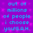 Static image with cyan text on purple background repeating 'out of millions of people i choose you!G.A.H.' in two identical vertical