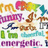 Pixelated collage of colorful text phrases and abstract shapes on white background with orange 'what are you?' text on right.