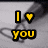 Yellow text and heart symbols on a grayscale background with faint circular shapes, arranged in four quadrants.