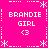 A static pixel art image with a bright pink background, white text, and decorative elements arranged in a pattern