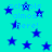 Blue stars scattered on cyan background with repeated text 'schools almost here!' in light blue.