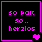 Pixelated text in bright pink on black background with changing heart symbols in four