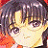 A pixelated anime-style character face with purple hair and yellow lighting on the left, next to a black background with white text "Anime IM" and a stylized signature on the right.