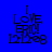 Four display 'I LOVE ERIN 12.12.08' text with varying background colors and text clarity