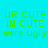 Four quadrants display identical green pixelated text on cyan, blue, pink, and light blue backgrounds.