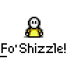 Pixel art character in yellow shirt with changing expressions and speech bubbles over repeated text.
