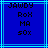 Blue background with light blue lines and black pixelated text reading JAWDY, RoX, MA, sox in vertical alignment