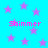 Cyan background with scattered purple stars and repeated pink "Shimmer" text in pixelated font.