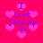 Pixelated pink background with purple text reading "I Love Jeremy !!!!" surrounded by light pink hearts, two identical frames displayed side-by-side.