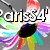 Colorful flower-shaped icon with black center and multicolored petals, displaying partial text 'aris84' on left side.