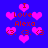 Pixelated blue background with pink hearts and red text reading 'I Love Alexa <3 <3 <3' in multiple repeated arrangements.