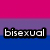 A static image with horizontal stripes in pink, purple, blue, pink, purple, blue, displaying the words 'bisexual', 'pride', and 'sexiness' in pixelated text.