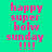 Four identical pixelated text in a , each displaying 'happy super bolw sunday !!!!' in pink on distinct solid backgrounds