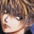 Pixelated anime-style character with brown hair and closed eyes on left, green background with bright green text 'Original Icons .com' on right.