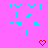 Pixelated cyan text on bright pink background with two red heart symbols, static display.