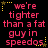 Pixelated text in pink and yellow on black background with repeated phrases and star accents.
