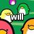 Pixelated penguin-themed animation with green background, text reading 'will you be my penguin?', and repeated character elements.