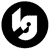 Black circular icon with white stylized 'G' shape featuring a curved tail and angular top, set against a white background.