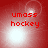 Red background with four showing 'umass hockey' text and varying bright light effects