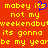 Red background with yellow pixelated text repeating phrases and a blue heart symbol replacing 'it's' in the first line.