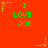 Red background with green text reading "I LOVE JOE" and yellow star-shaped animations with dotted trails.