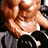 A pixelated contact sheet showing two frames of an animated fitness-themed buddy icon with a muscular character and green text logo.