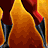 A 4-frame contact sheet of a pixelated animated icon featuring Mr. Incredible from The Incredibles, showing different poses and angles with fiery background effects.