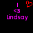 Pixelated icon with black background showing 'Lindsay' text, purple '<3', and a red heart symbol above the left side.