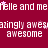 A static image with a deep red background displaying repeated text in white pixelated font and small pink stars.