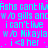 A static image with cyan text on a bright pink background repeating phrases and symbols in multiple